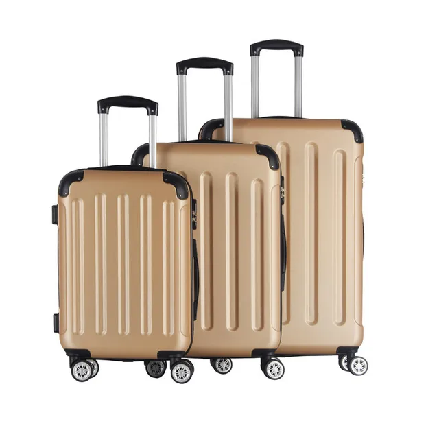 3pcs cheap suitcase sets  business trolley case 20/24/28 inch Trolley Suitcase Bag universal wheel suitcase password