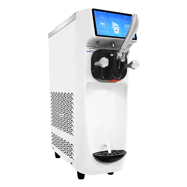 7 Inch Touch Screen Easy Operation Home Commercial Use Mini Countertop Soft Serve Ice Cream Machine Making