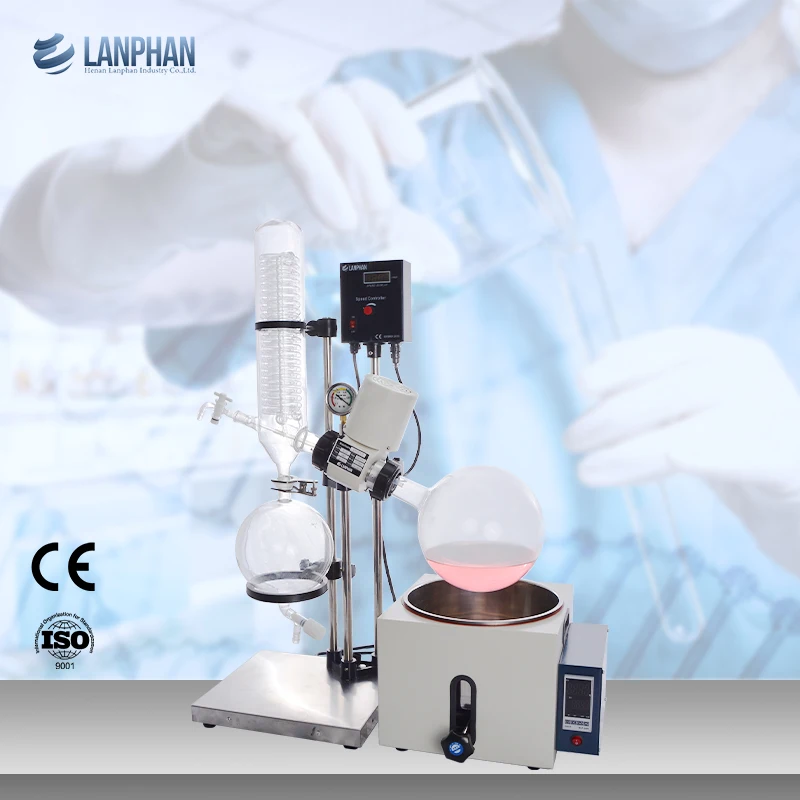 500ml  2l 10 Liter Small Scale Vacuum Rotavapour Rotavapor Capacity Single Effect Rotovap with Chiller Rotary Evaporator in Lab