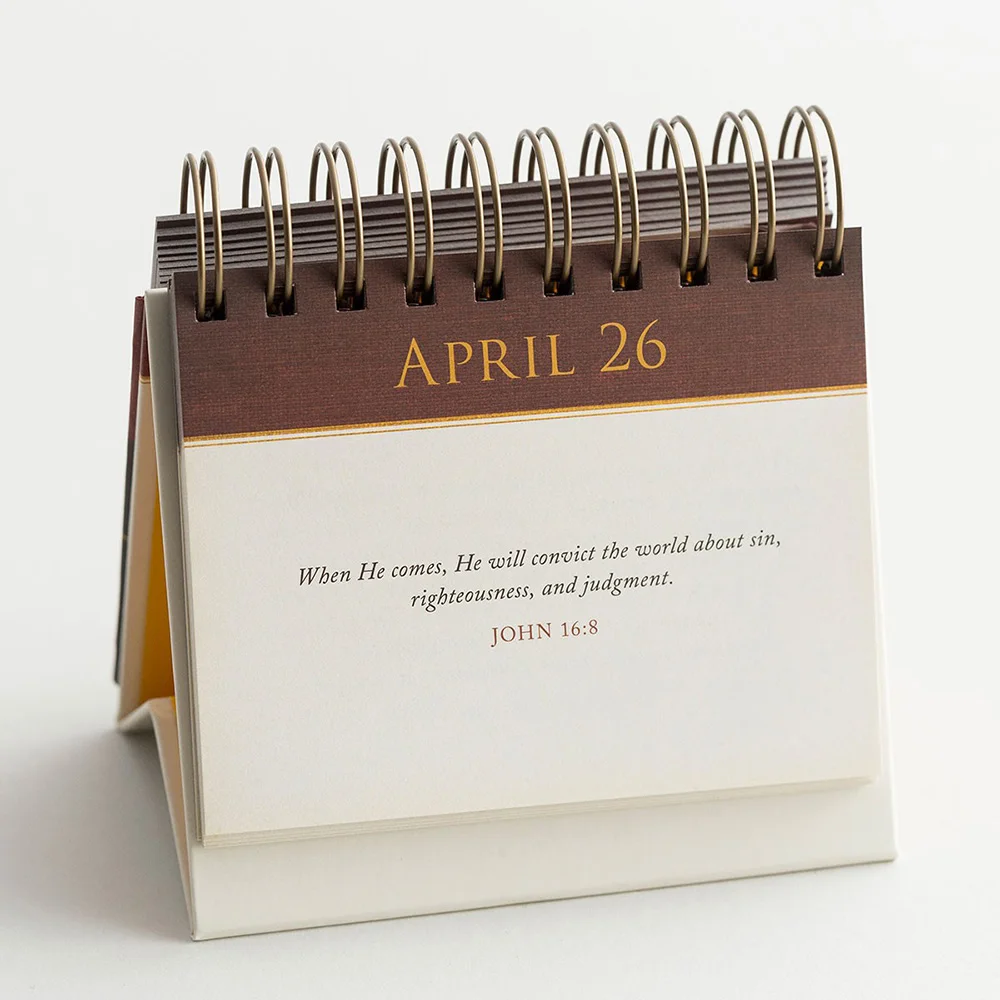 
 Настольный настольный спиральный календарь с логотипом на заказ, 365 ежедневный куб, вечный христианский вдохновляющий календарь  