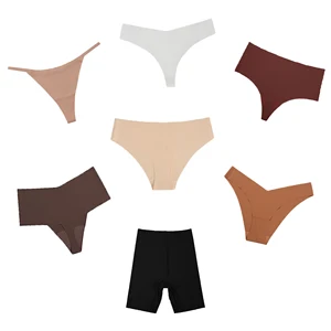 Various Colors Seamless Underpants European Size Briefs Thongs Quick Drying Breathable Panties Shorts for Women