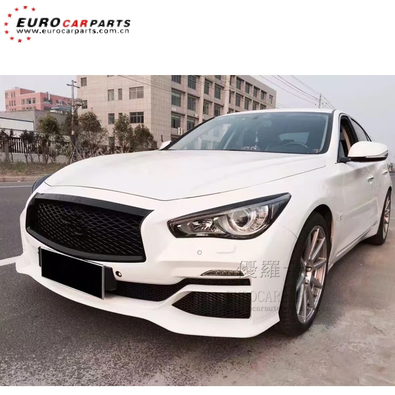 Q50 Body Kits Fit for  Q50 Eau Rouge Style PP Q50 Body Kits Front Bumper Rear Bumper Exhaust Tips Car Facelift Upgrade Body Part