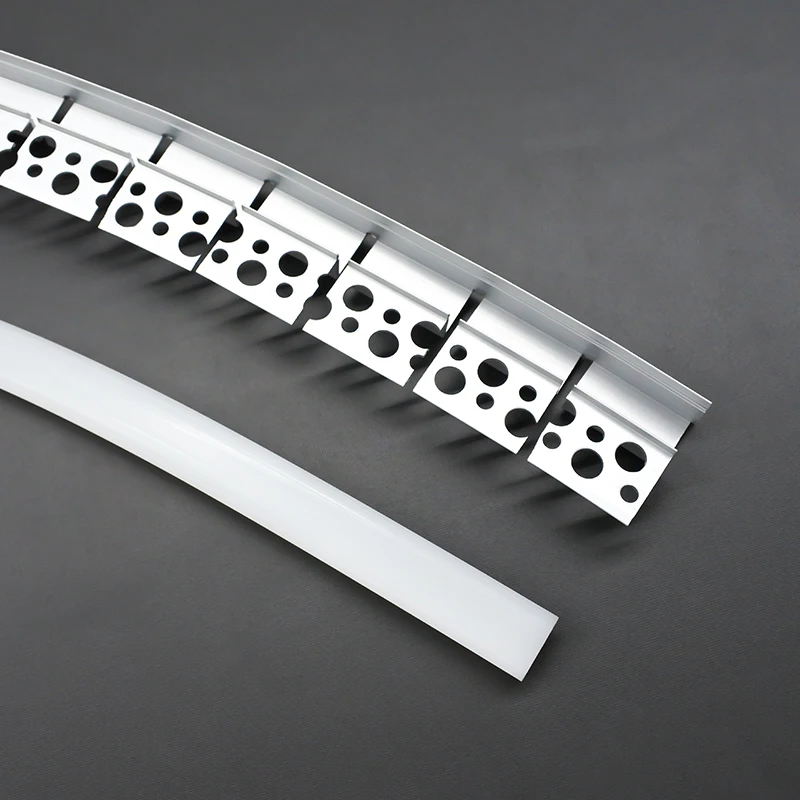 K5-4 Waterproof IP65 Neon Light Strip Silicone Cover Alu Channel Flexible Curve Bendable Drywall Plaster in Aluminum Led Profile