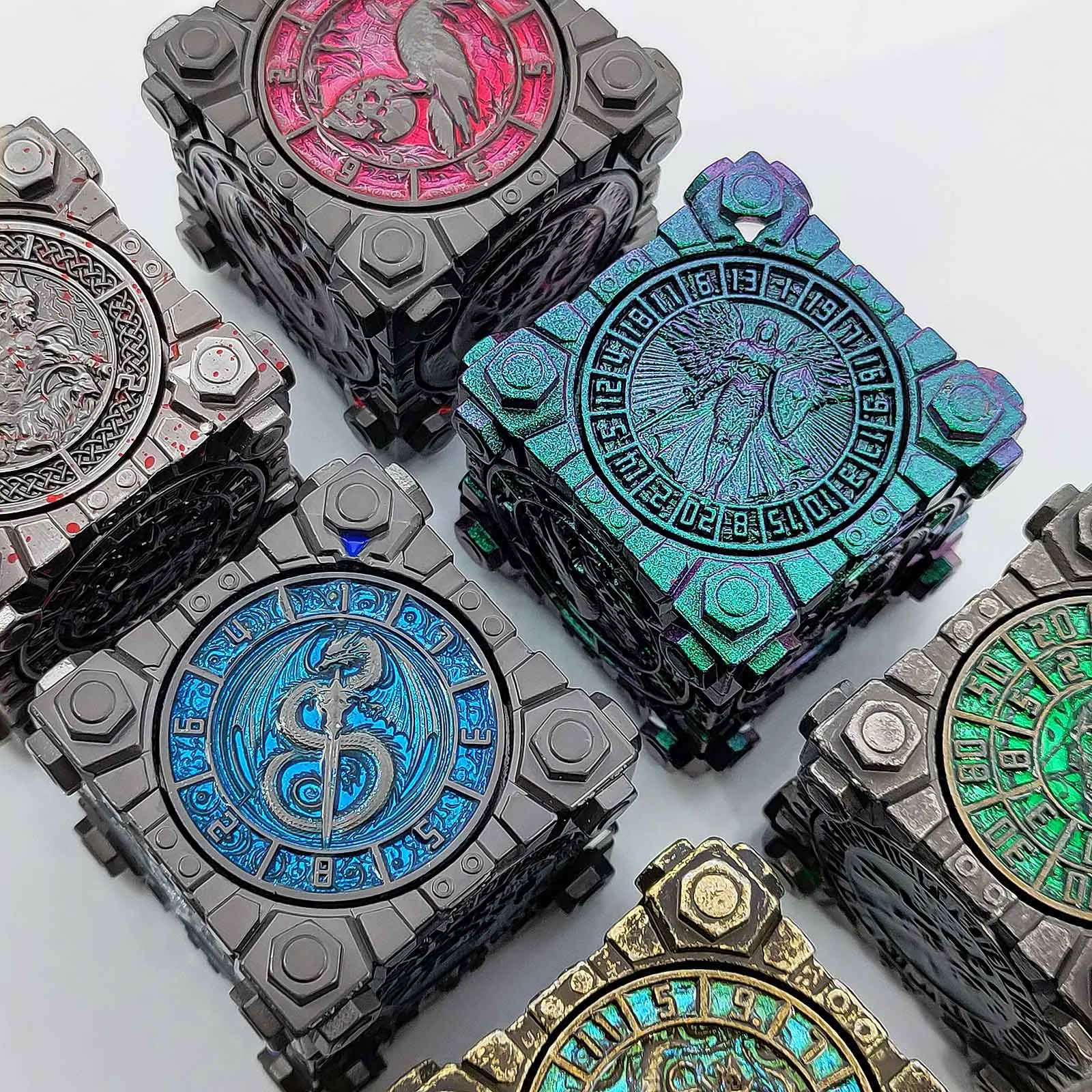 7-in-1 Metal Fidget Spinner DND Dice Set