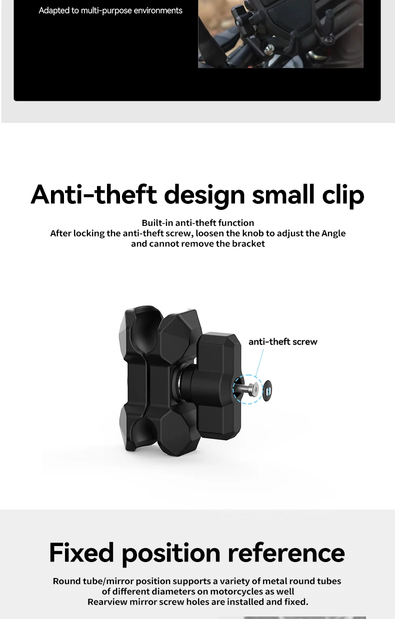 product sumu universal aluminum alloy phone mount holder shock absorbing anti theft screw stability dual port fast charging bicycle-5