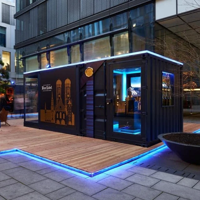 2020 POP UP SHOPS CONTAINER FOOD STOP PORTABLE COFFEE BAR CAFE SHOP CUSTOM DESIGN WITH LED LIGHTS