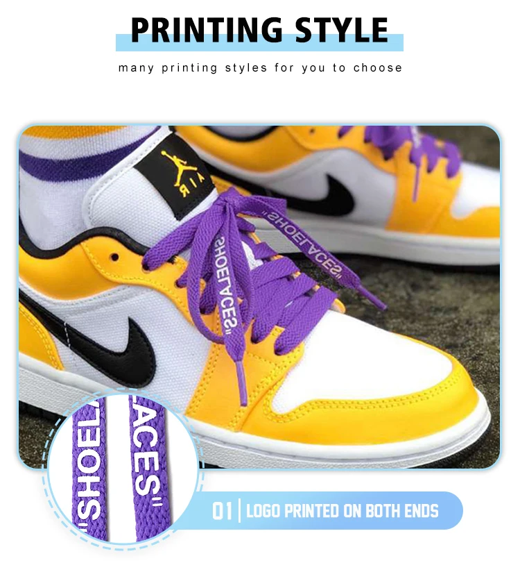 Sunfei Custom Plastic Shoelace Tips Custom Text Printed Shoe Laces Swap