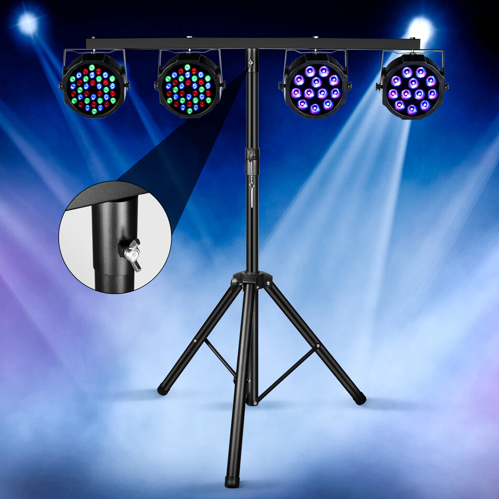 Professional Stable Tripod Stand Dj Stage Lights Stand Adjustable Height for Photography Studio Video Flash Lighting Stand