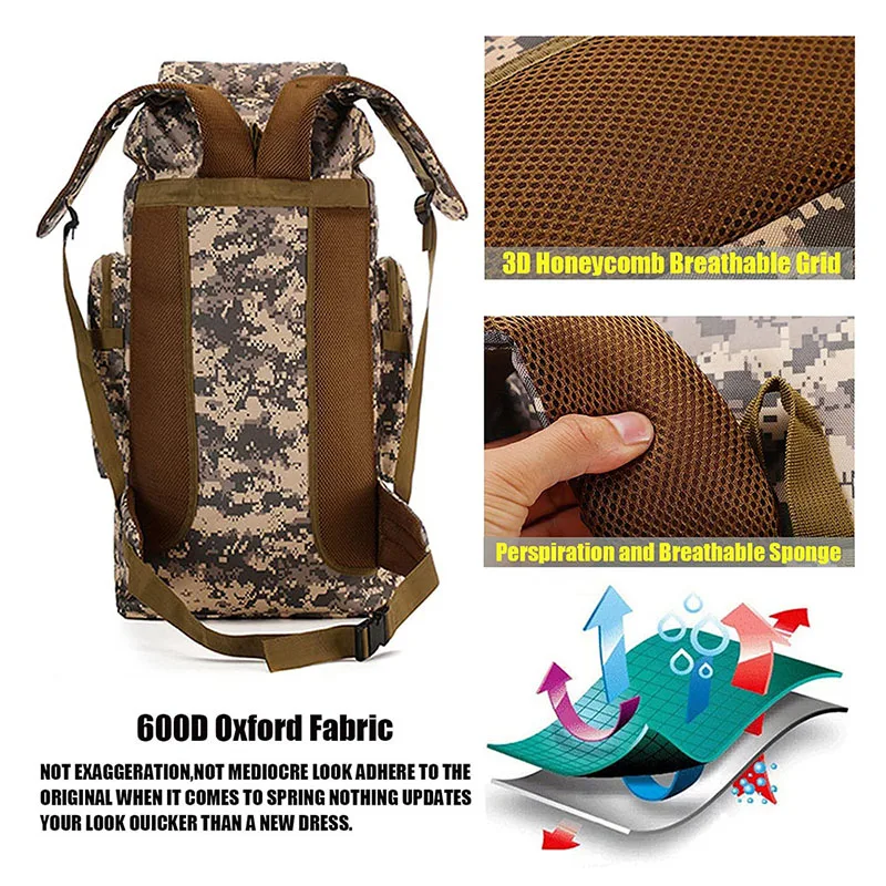 Customized Outdoor Laptop Tactical Backpack Large Waterproof Hunting Rucksack Travel Camouflage Backpack