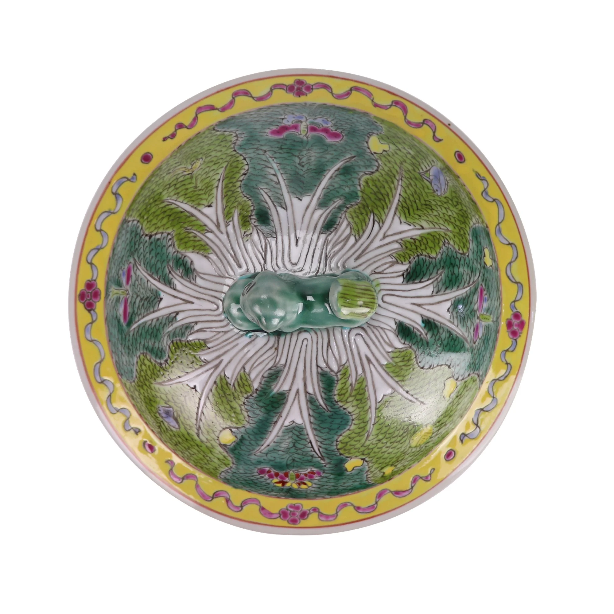 RYZG32-B-L景德镇陶瓷粉彩白菜花蝴蝶图案饭桶陶瓷罐| Alibaba.com