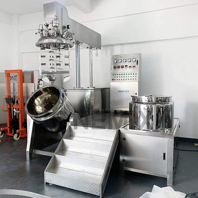 
 Косметическая машина HONE для производства крема для кожи, аппарат для смешивания крема, вакуумный эмульгирующий смеситель, гомогенизатор  