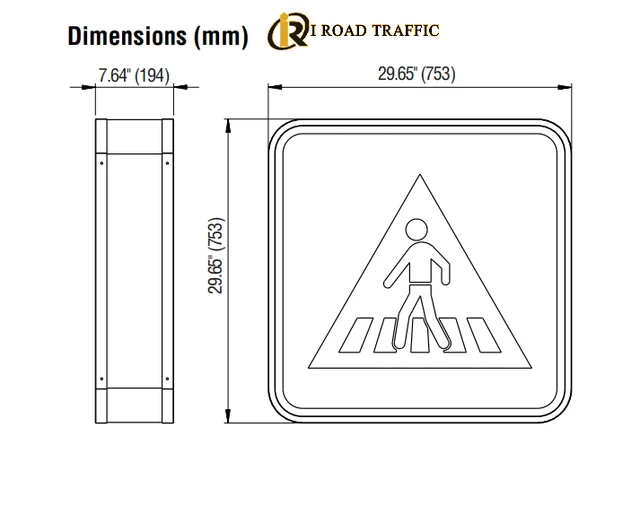 Hot selling LED overhead crosswalk traffic signs Factory direct delivery
