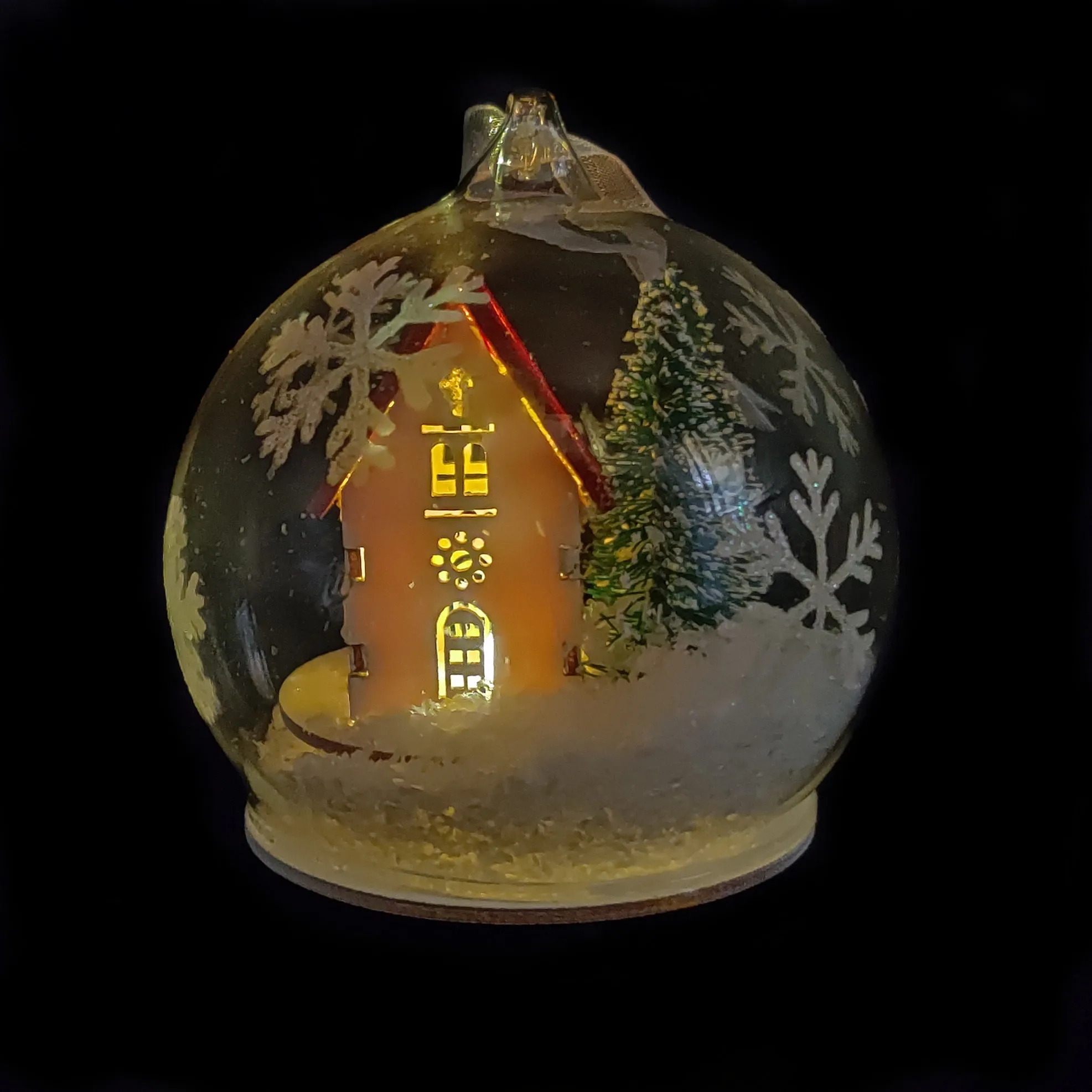 Christmas ornament baubles snow glass decorative hanging balls