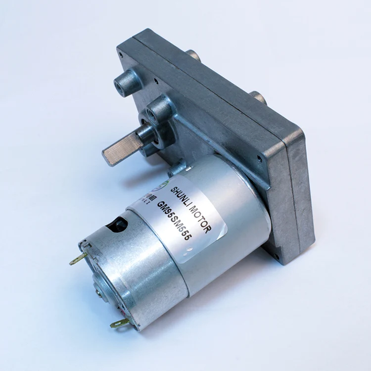 square Gearbox 100mm with 555 Dc 12v 24v Encoder Gear Motor