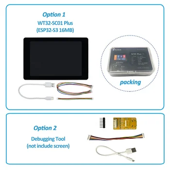 WT32 SC01 Plus - ESP32 carte de développement MCU avec 3.5 pouces écran