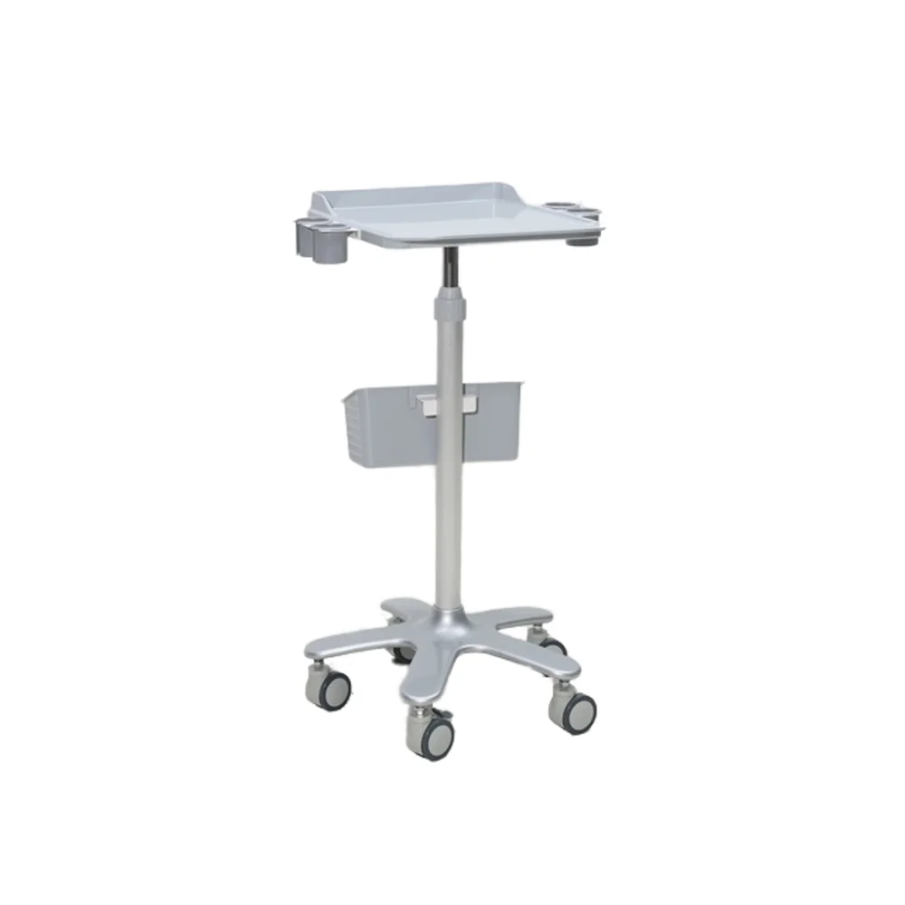 Modern Height-Adjustable Medical Computer Cart Keyboard Tray Storage Drawers ABS Hospital Hotel School Dining Nursing Stations 6