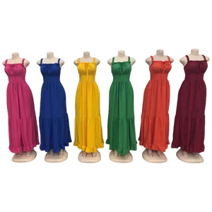 New Wholesale Fashion Suspenders Sleeveless High Waist Loose Solid Color Women's Dress