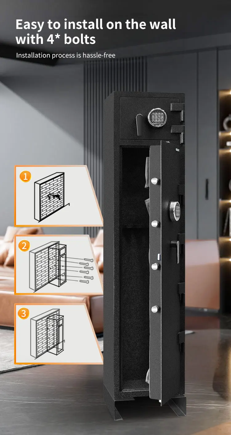 CEQSAFE High Quality Security Electronic Digital Locks  Fireproof Gun Cabinet Safe Box Home Gun Cabinet details