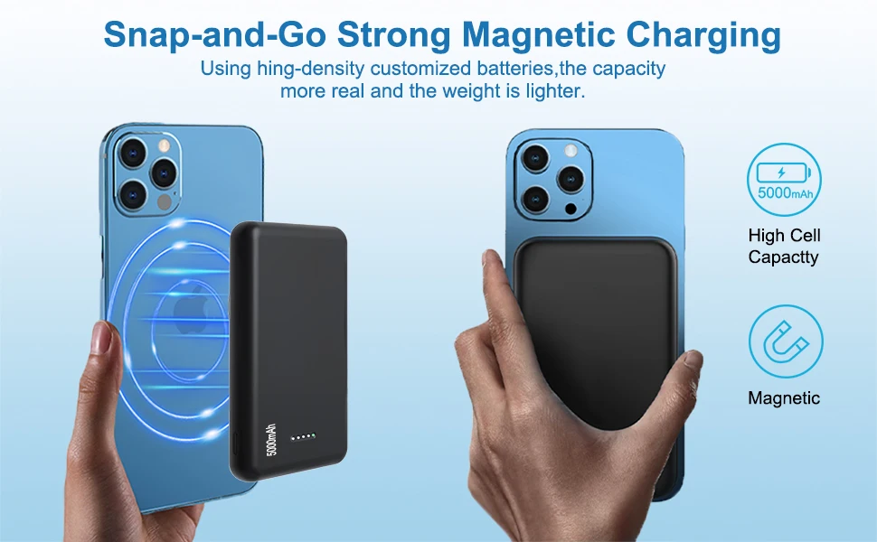 For Iphone 13 Magsafe Wireless Battery Pack For Iphone 12 /13 5000mah