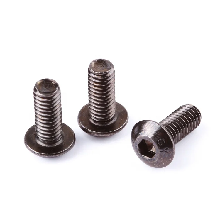 Class 12.9 high strength DIN7380 ISO7380 hexagon socket screws round head pan head screws half round cup screws