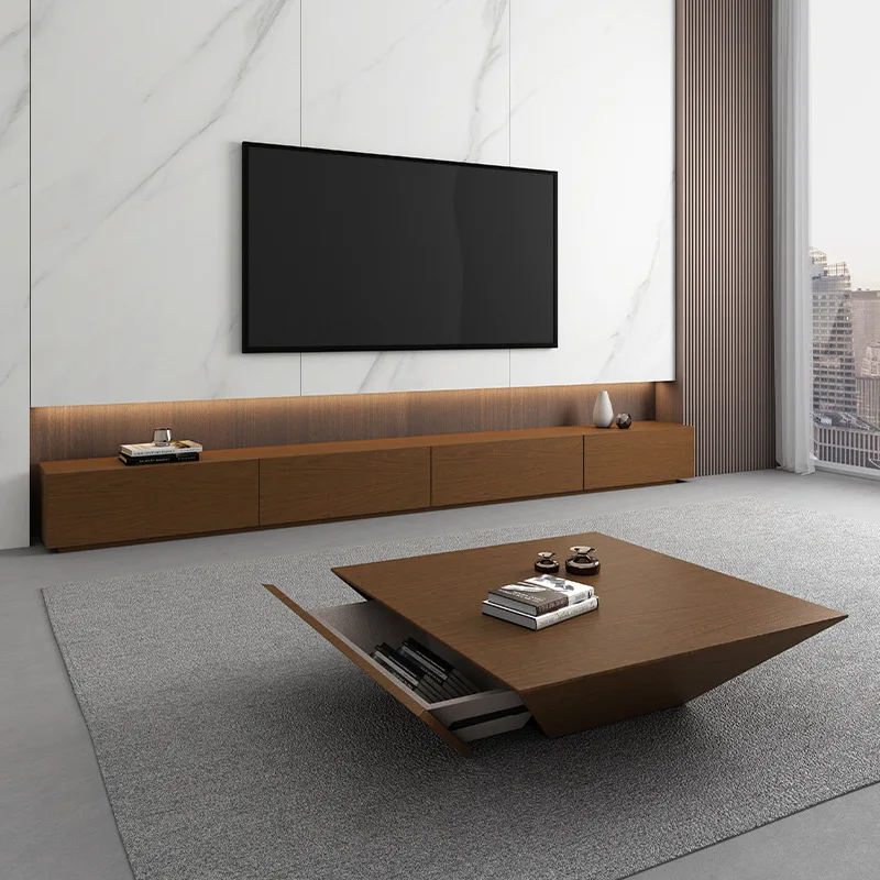 Square Coffee Table Tv Combination Living Room Modern Tv Stand