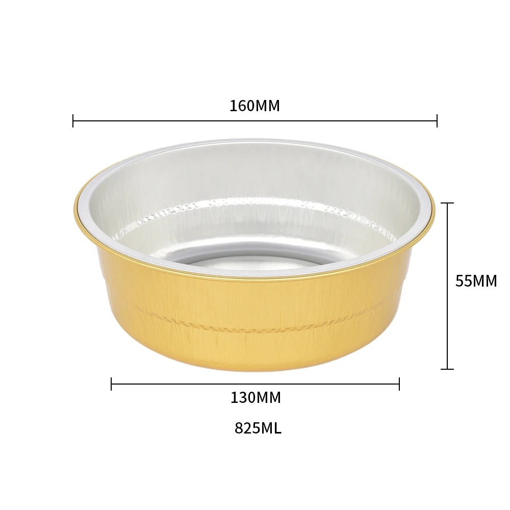 product y825 825ml high quality dessert disposable wrinkle proof leak resistant foil bowl crease free pasta bowl oven safe foil bowl-2
