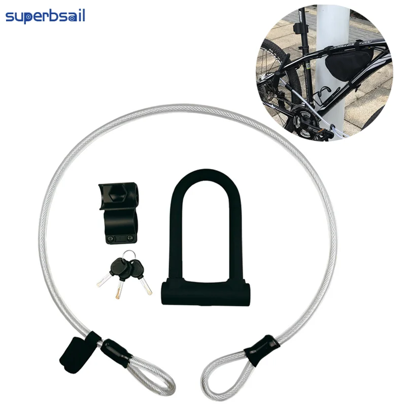 Superbsail Bicycle U Lock Anti-theft MTB Road Mountain Bike Lock Bicycle Accessories U-Locks Cycling supplier