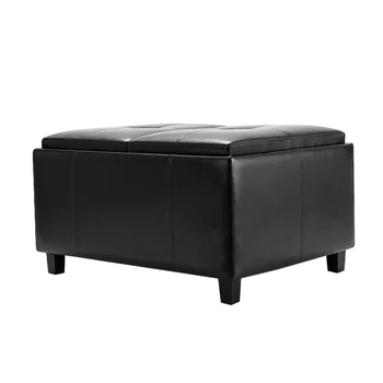 Customized Colors Unique Modern Bedroom Leisure Leather Luxury Storage Ottoman Footstool