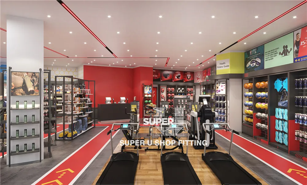 Display Fitness Goods Store Interior Design Store Exercise