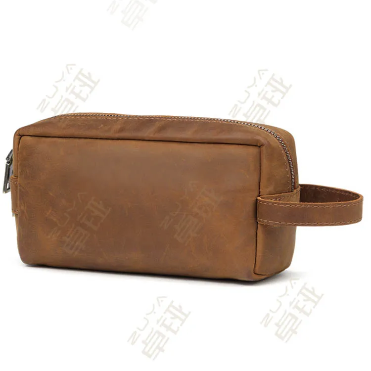 Bolso Colgante Multiusos Para Hombre,Bolsa De Aseo Personal,De  Cuero,Caballo Loco,Impermeable,Con Cremallera,Para Almacenamiento De  Cosméticos - Buy Cremallera Bolsa Cosmética,Impermeable Bolsa De  Cosméticos,Neceser Para Hombres Bolsa Product on 