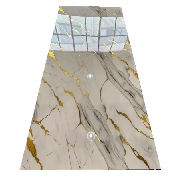 Waterproof Wall Panel Marble Effect 3d UV Printing  Pvc Sheet Construction Grade Pvc Sheet