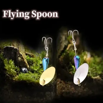 Cheery New 3.5g 7g Flying Sequins Copper Spinnerbait with Origin Treble Hook Metal Jigs Fishing Lure Spoon for Sea Bass Pike – Metal Jig – view 4