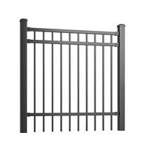 Customizable popular zinc steel fence panels picket metal fence