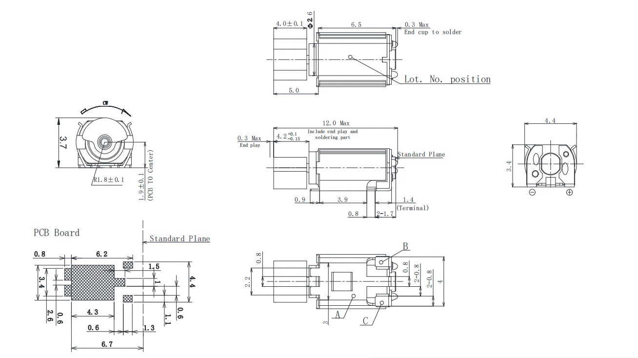 Micro Smd Vibration Motor 3v Dc Smd Motor Used For Smart Watch From