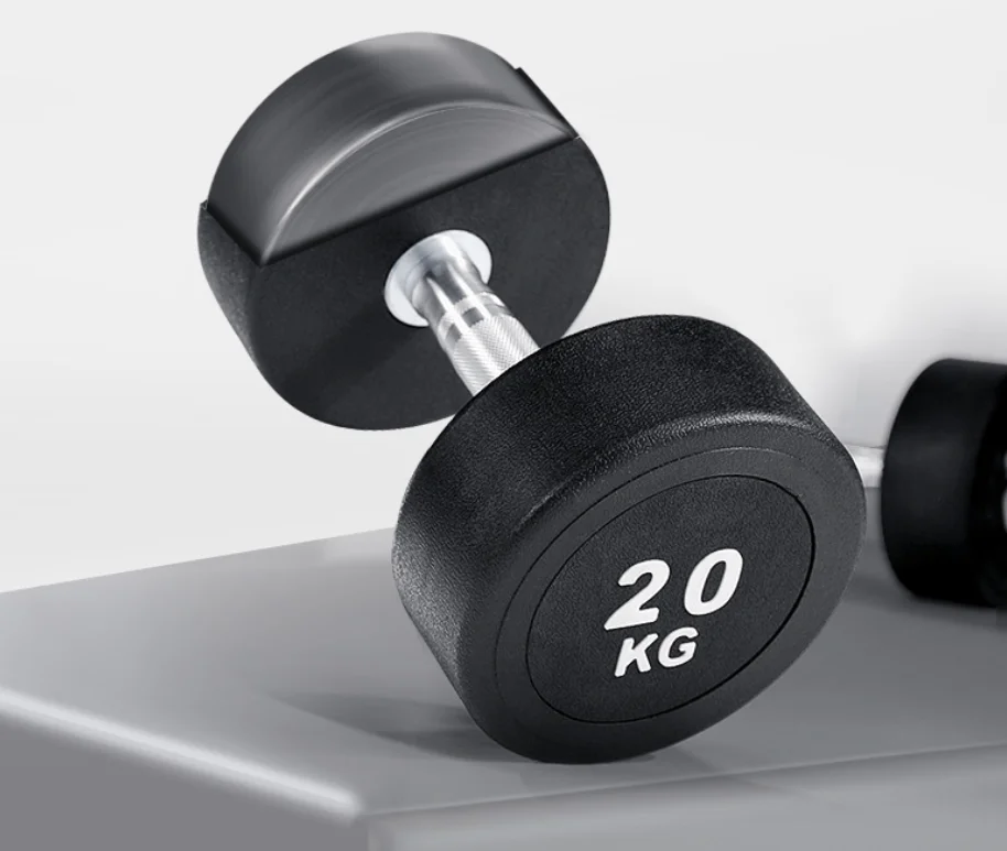 業務用ダンベルフィットネス機器2.5-50kgラウンドヘッドゴム