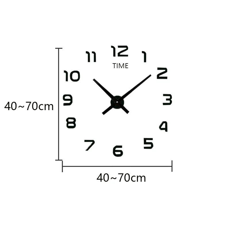 Creative Silent Clock Bedroom Living Room Tv Background Acrylic Wall