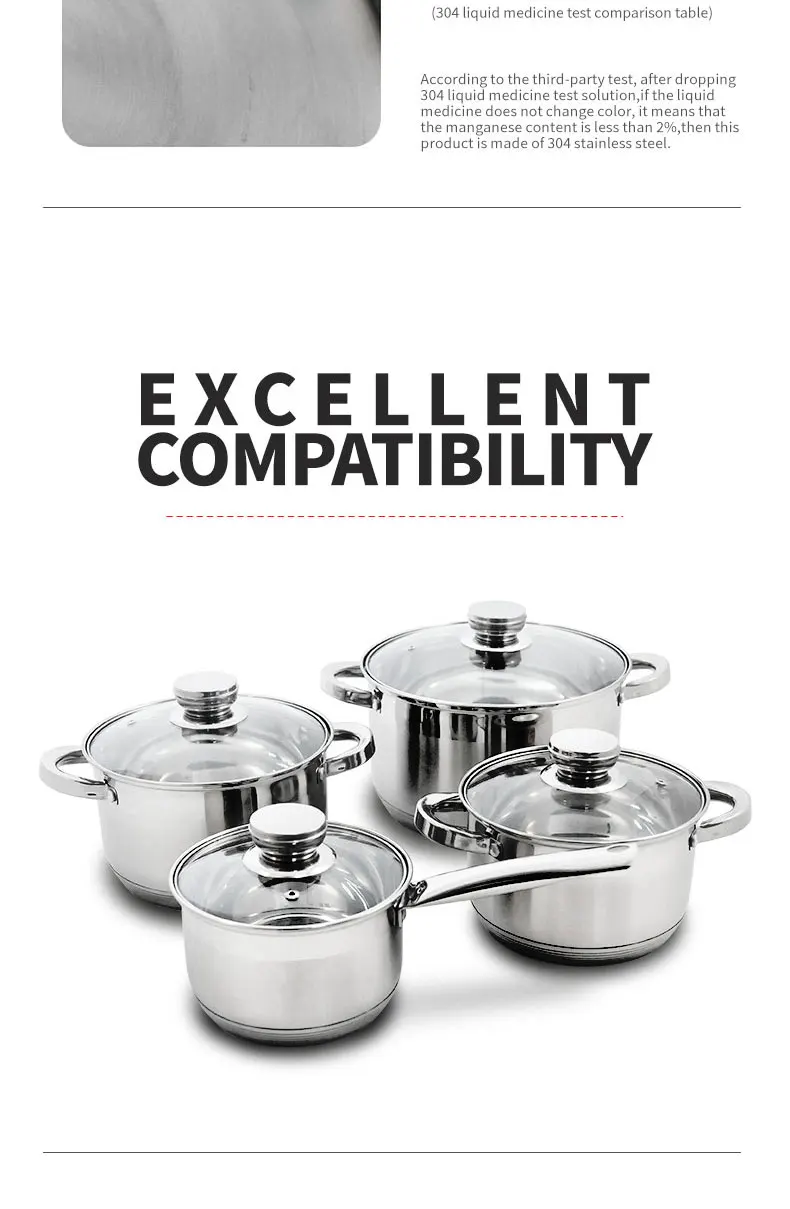 European Style 8PCS Straight Shape Stainless Steel Cook Ware Set with Clear  Glass Lids - China Cookware Casserole and Cookware Casserole Set price