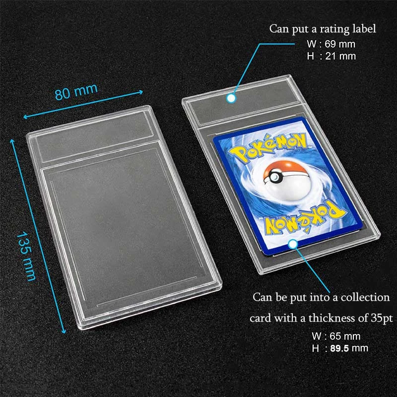 Trading Card Slab Clear Frosted Trading Card Case / Slab | For Pokmon Cards,  PSA Grading Size Professional Sports Authenticator (PSA) Trading Cards