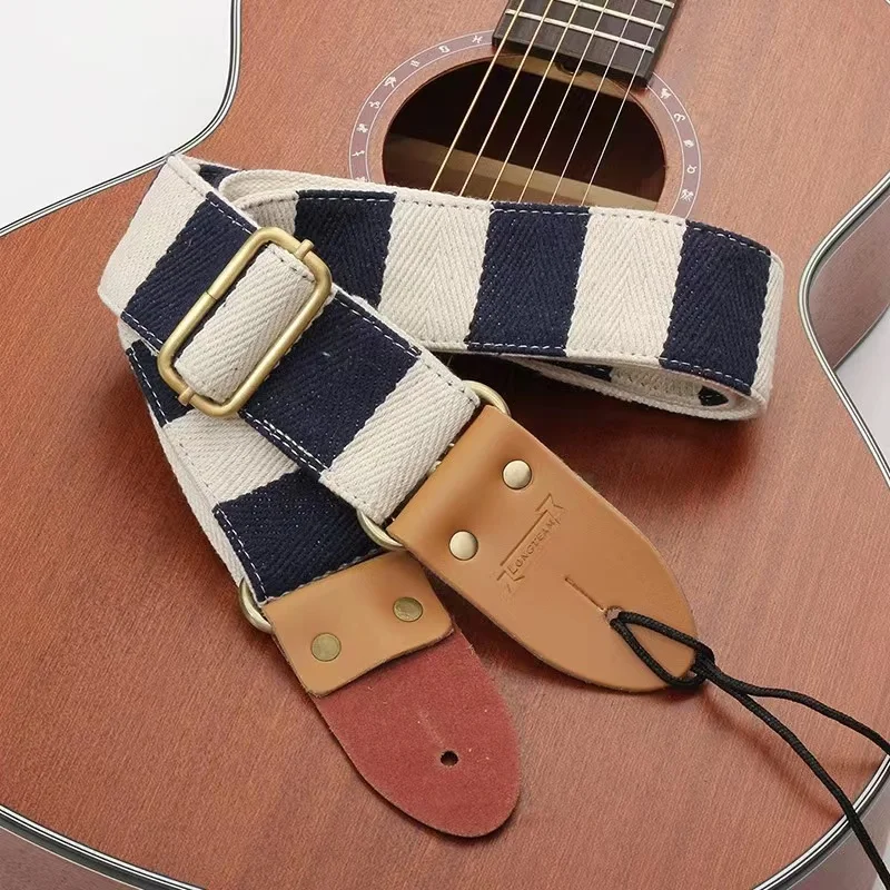 Wholesale Custom Guitar Strap Adjustable Black Pu Leather Guitare Strap