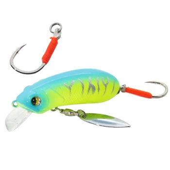 Crankbait Spinner Spoon Lure, Single Hook Minnow Freshwater Artificial Bait for Mandarin Fish & Jungle Perch – Metal Jig – view 3