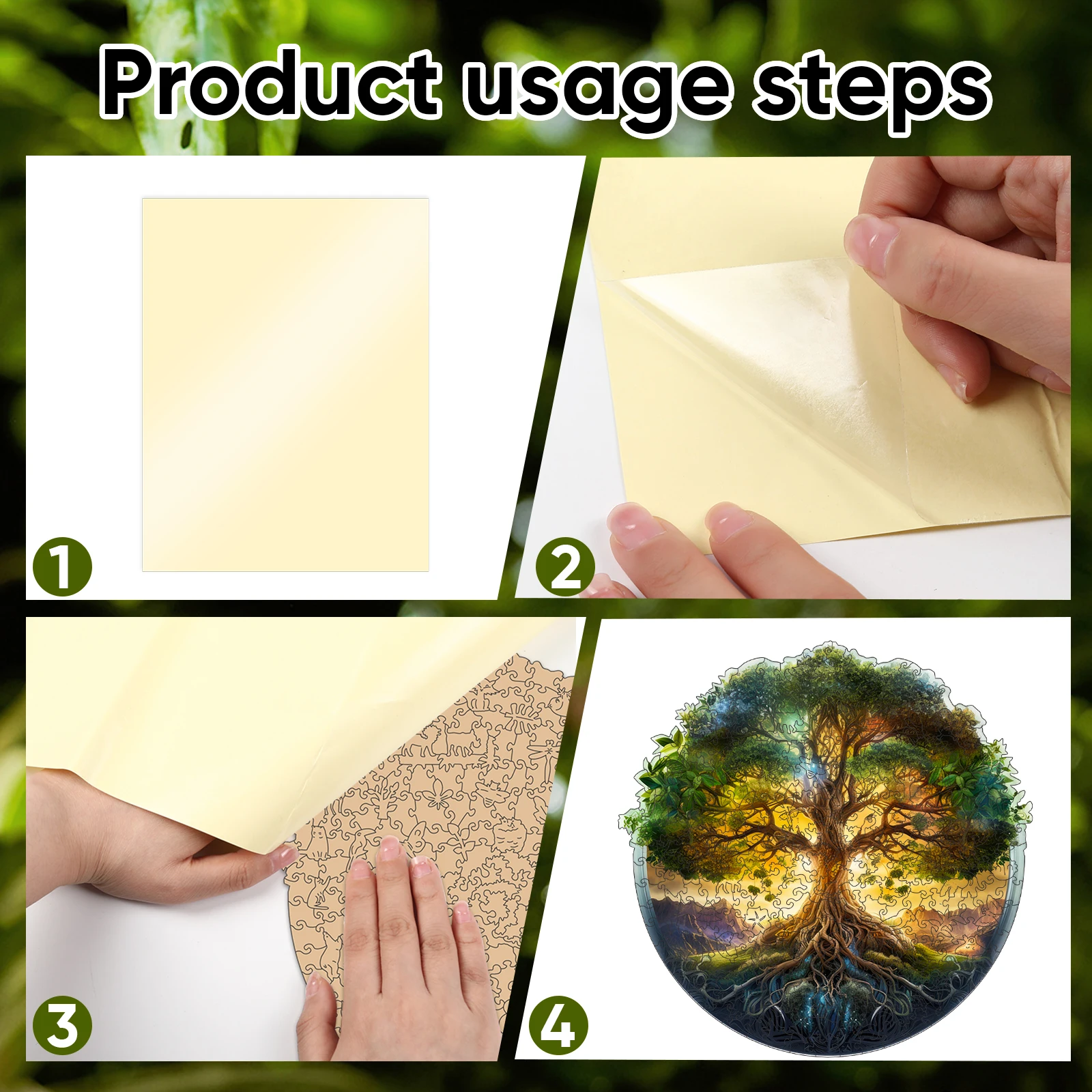 Factory Direct Sales Support Customization Animal Shaped Tree of Life Kids Toys Wooden Jigsaw Puzzles for Family Game Play
