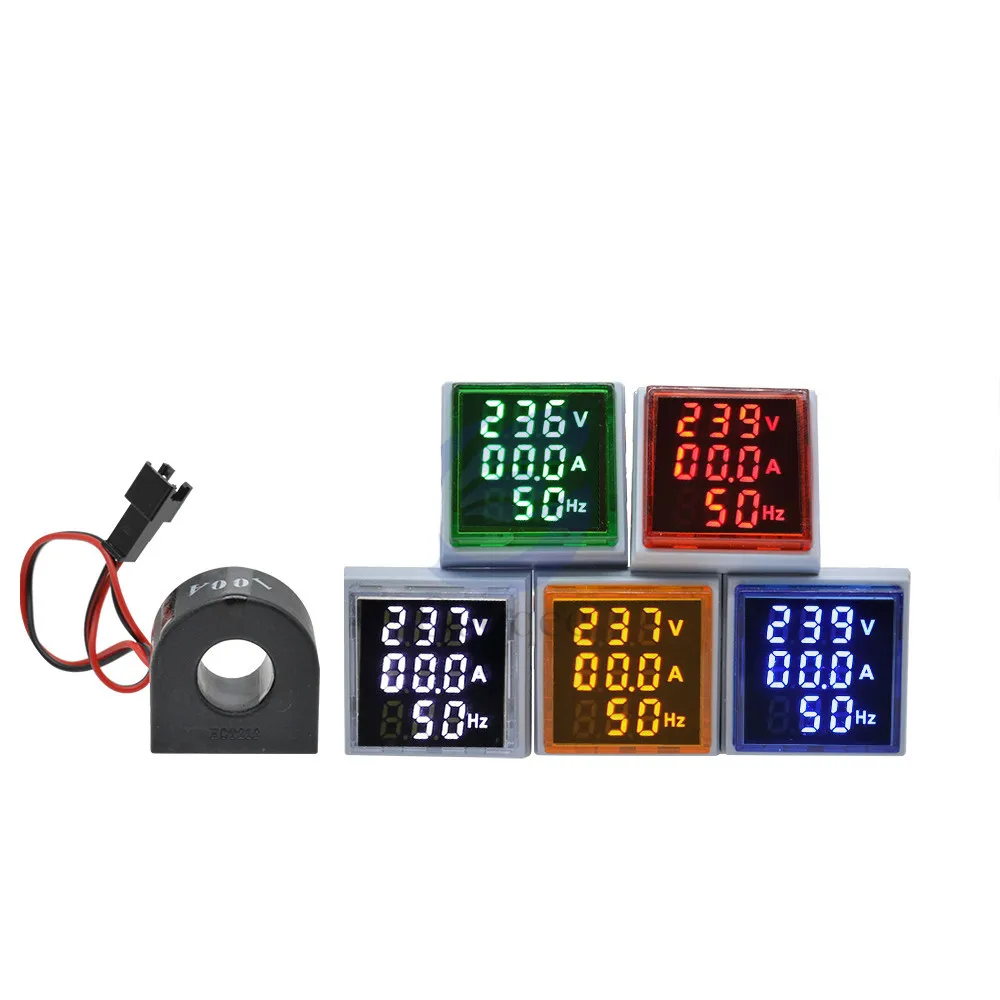 Fréquencemètre AC 22mm - Indicateur Numérique Hz Pour Tableau électrique, Plage 20-75Hz
