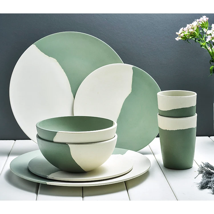 Eco-friendly Bamboo Tableware Perfect for Camping Picnics