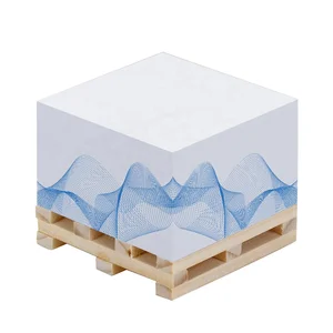 Professional Custom Pallet Note Paper Block Memo Cube Pad  7.6*7.6 Sticky Note  with Wooden Pallet