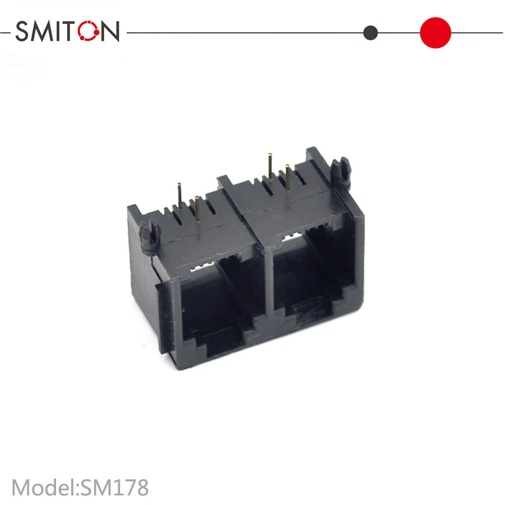 Modular Jack Rj11 Connector Female 2 Ports 6p2c Socket - Buy 2 Ports ...