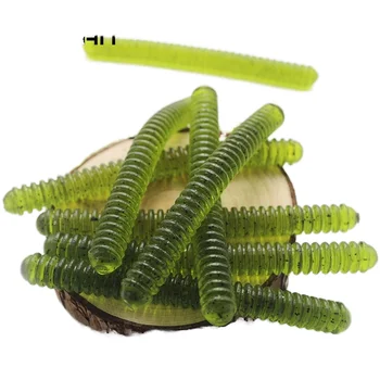 9.5cm 5.5g Long Threaded Soft Plastic Worm, Green Bionic Lure Soft Fishing Bait – Soft Lure – view 2