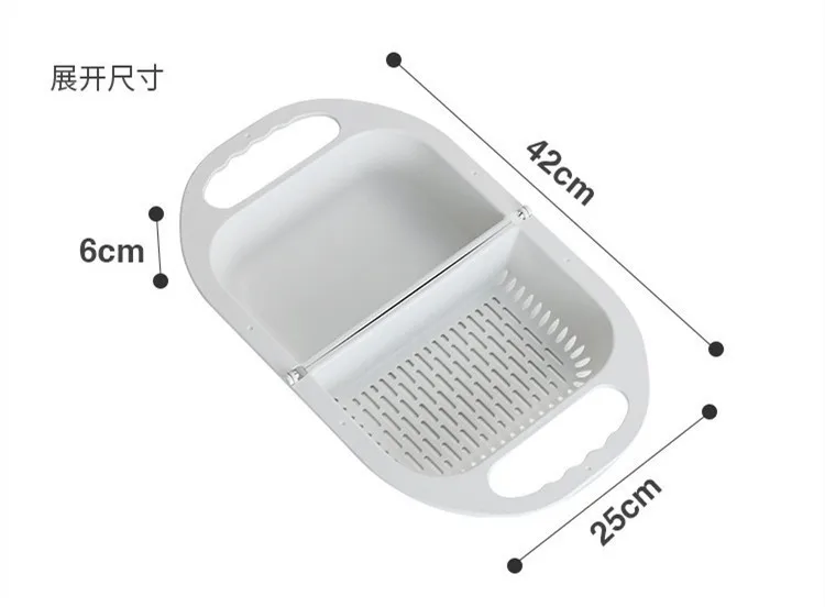 Foldable drain water basket household kitchen wash vegetable basket fruit basket