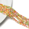Cuentas cuadradas de cristal de 2 mm en colores mezclados - Tonos amarillo, naranja y verde