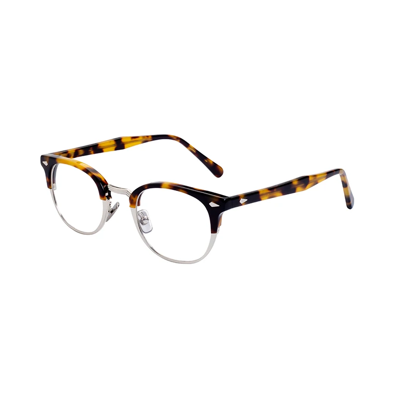 Latest Custom Popular Optical Acetate Metal Spects Eyeglasses for Men and Women