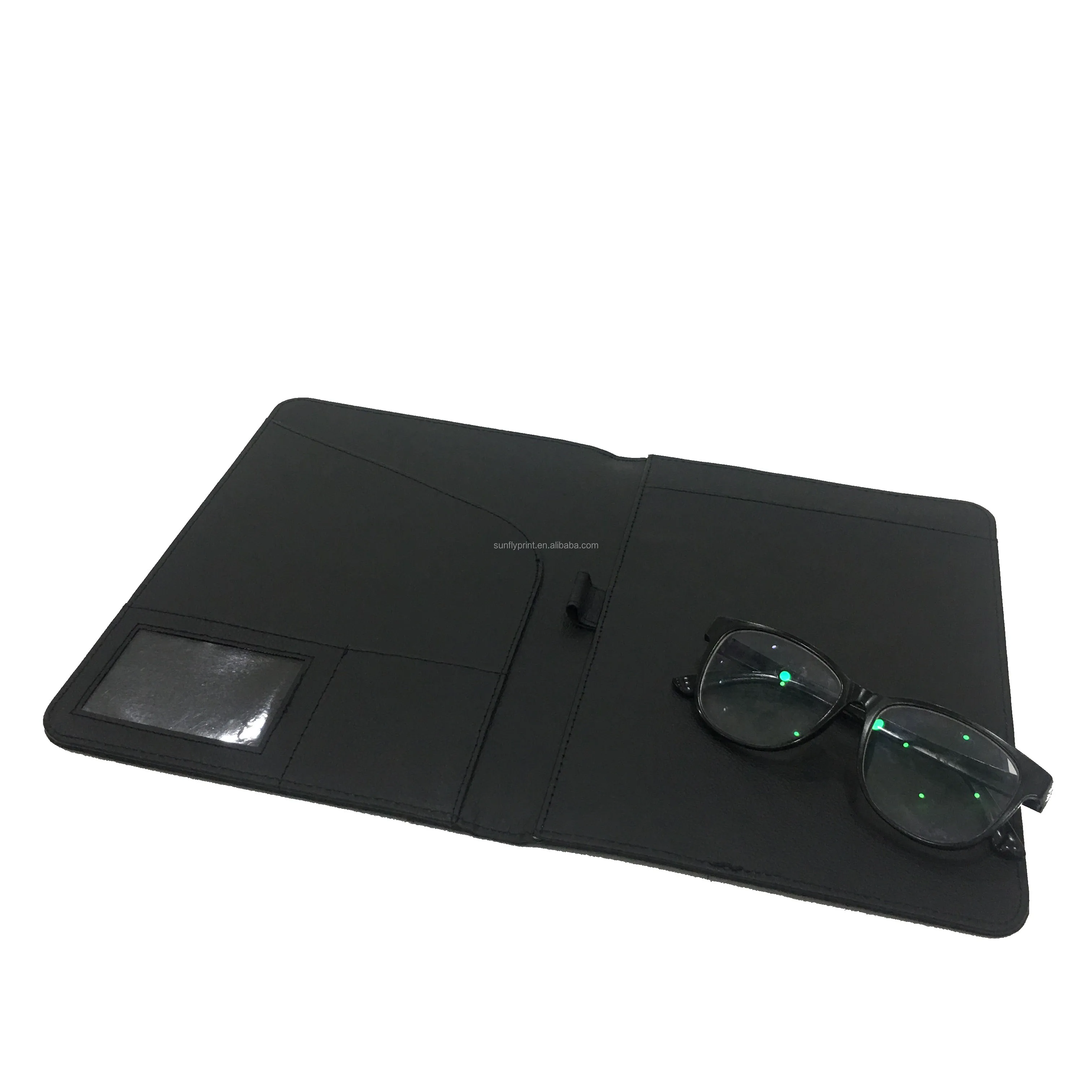 Черная папка А4 для руководителей конференций портфель из искусственной кожи документов Многофункциональная офисная печать логотипа на заказ